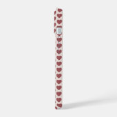 Retro Hearts Pink Burgundy Y2K Style (Côté gauche)