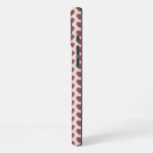 Retro Hearts Pink Burgundy Y2K Style iPhone Hoesje (Linkerkant)