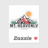 Retro Heavenly Mountain Ski Sticker (Vel)