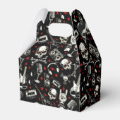 Retro Heavy Metal Pattern Bedankdoosjes (Voorkant Zijde)