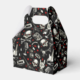 Retro Heavy Metal Pattern Bedankdoosjes