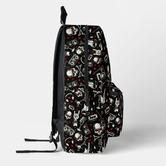 Retro Heavy Metal Pattern Bedrukte Rugzak (Links)