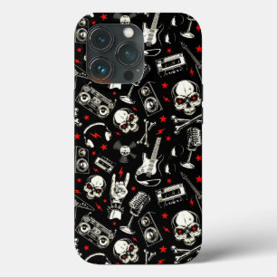Retro Heavy Metal Pattern iPhone 13 Pro Hoesje