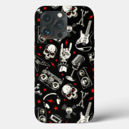 Retro Heavy Metal Pattern iPhone 13 Pro Hoesje