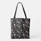 Retro Heavy Metal Pattern Draagtas (Achterkant)