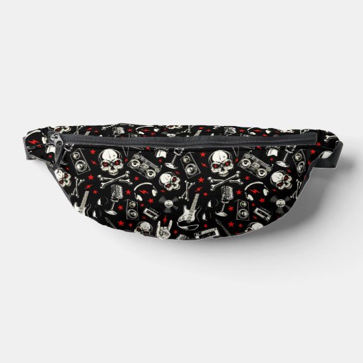 Retro Heavy Metal Pattern Heuptasje (Liggend)