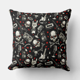Retro Heavy Metal Pattern Kussen
