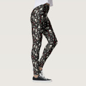 Retro Heavy Metal Pattern Leggings (Rechts)