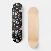 Retro Heavy Metal Pattern Skateboard (Voorkant)