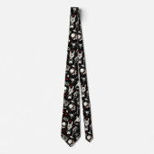 Retro Heavy Metal Pattern Stropdas (Voorkant)