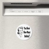 Retro heb je hoeveel baby's? magneet (Insitu (Vaatwasser))
