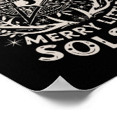 Retro heb jezelf een vrolijk beetje Solstice Yule Poster (Hoek)