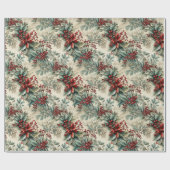 Retro , hedendaagse kersthulst cadeaupapier (Vlak)