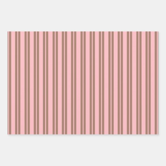 Retro Hedendaagse Mocha Bruine en Roze Patronen Inpakpapier Vel (Voorkant 2)