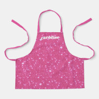 Retro Heet Roze Glitter Glans Gepersonaliseerde Na