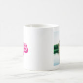 Retro Heet Roze Mama Foto Koffiemok (Center)