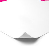 Retro Heet Roze Verjaardag Meisje Poster (Hoek)
