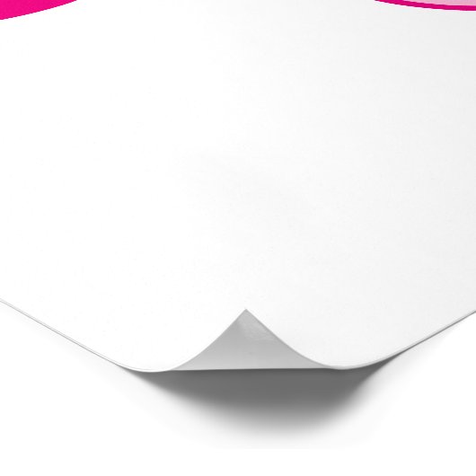 Retro Heet Roze Verjaardag Meisje Poster (Hoek)