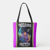 Retro Heks Beauty Halloween Draagtas (Achterkant)