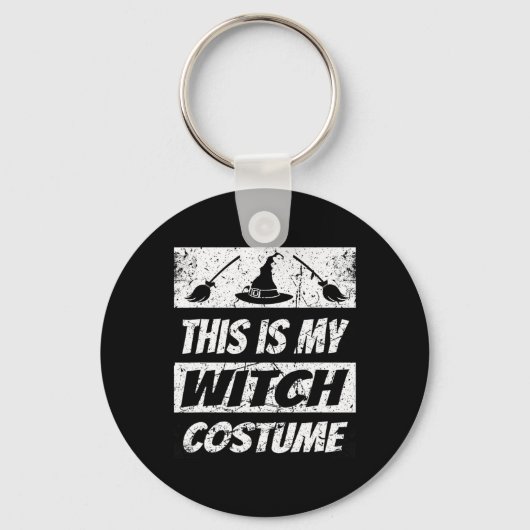 Retro Heks Halloween Matching Groep Kostuum Spook Sleutelhanger (Voorkant)