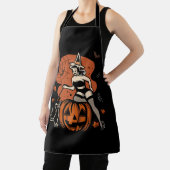 Retro Heks Pin Up Pumpkin Jack O Lantaarn Hallowee Schort (Insitu)