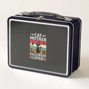 Retro Heksenontwerp Moederliefhebber Halloween Kat