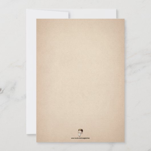 Retro  heksenuitnodiging kaart (Achterkant)