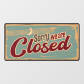 Retro : helaas is het teken gesloten raamsticker (Vel)