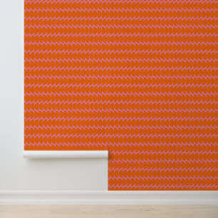 Retro Helder Roze en Oranje Geometrische Vormen Behang