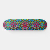 Retro Helder Tropisch Bloemen Patroon Deck Skateboard (Horizontaal)