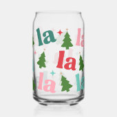 Retro Heldere Kerstboom Fa La Blikvorm Glas (Achterkant)