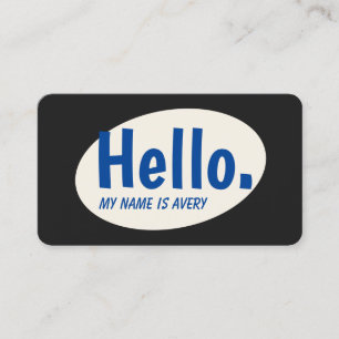 Retro Hello Carte de visite de réseau social