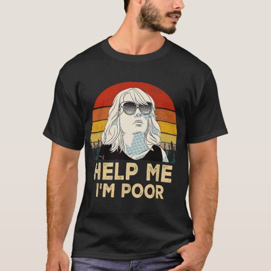  retro help me alsjeblieft, ik ben arm, grappig Sa T-shirt (Voorkant)
