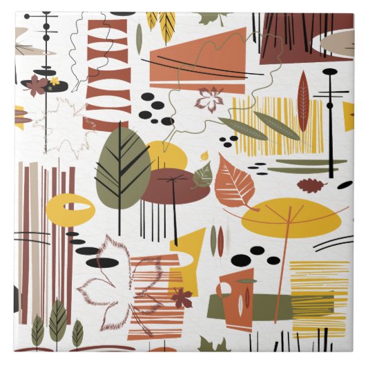 Retro Herfst A Go Tegeltje (Voorkant)