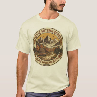 Retro Herfst Bergclub Vintage Herfst Buiten Activi T-shirt