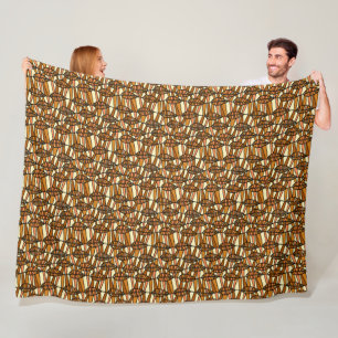 Retro herfst fleece deken