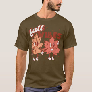 Retro Herfst herfst Vibes Leaves Happy Herfst Than T-shirt