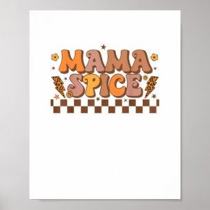 Retro Herfst Pumpkin najaar Thanksgiving Familie m Poster