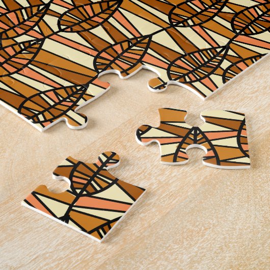 Retro herfst puzzel legpuzzel (Zijkant)