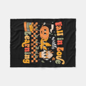 Retro Herfst verliefd op het leren van herfstpompo Fleece Deken (Voorkant (Horizontaal))