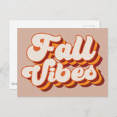 Retro Herfst Vibes Briefkaart (Voorkant / Achterkant)