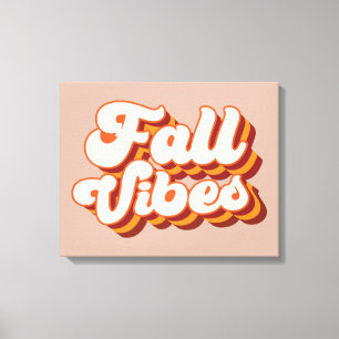 Retro Herfst Vibes Canvas Afdruk
