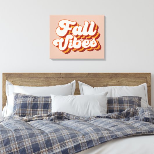 Retro Herfst Vibes Canvas Afdruk (Insitu (Slaapkamer))