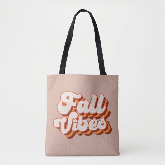 Retro Herfst Vibes Draagtas (Voorkant)