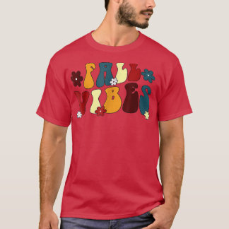 Retro Herfst Vibes Happy Herfst Yall Autumn Thanks T-shirt