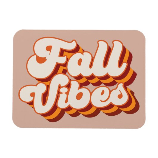 Retro Herfst Vibes Magneet (Horizontaal)