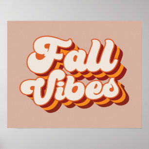 Retro Herfst Vibes Poster