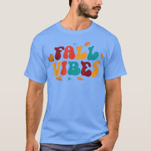 Retro Herfst Vibes Pumpkin laat de herfst voorbij T-shirt