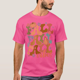 Retro Herfst Vibes Pumpkin Sason Happy Herfst Than T-shirt