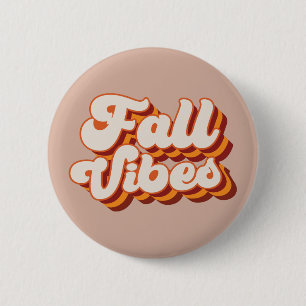 Retro Herfst Vibes Ronde Button 5,7 Cm